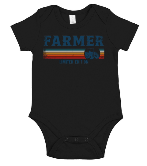 Farming Farmer Retro Vintage Short Sleeve Baby One-Piece