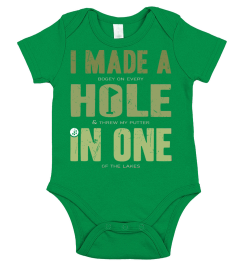 Funny Golf Hole In One For Golfer Dad Golf Lover Short Sleeve Baby One-Piece