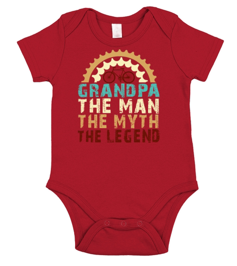 Grandpa The Man The Myth The Legend Short Sleeve Baby One-Piece