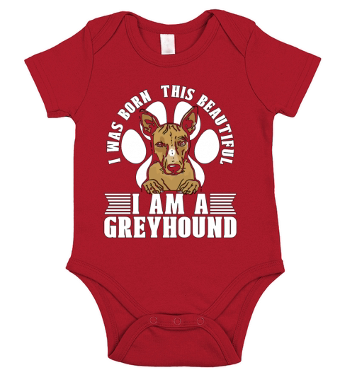 Greyhound Racing I Was Born This Greyhound Racer Short Sleeve Baby One-Piece