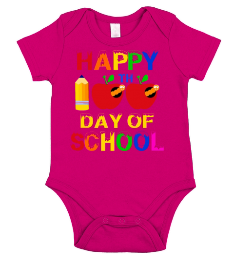 Happy 100 day of school gift Short Sleeve Baby One-Piece