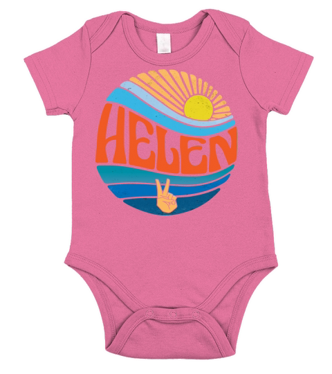 Helen Shirt Vintage Sunset Helen Groovy Tie Dye Short Sleeve Baby One-Piece