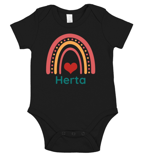 Herta Vintage Boho Rainbow Short Sleeve Baby One-Piece
