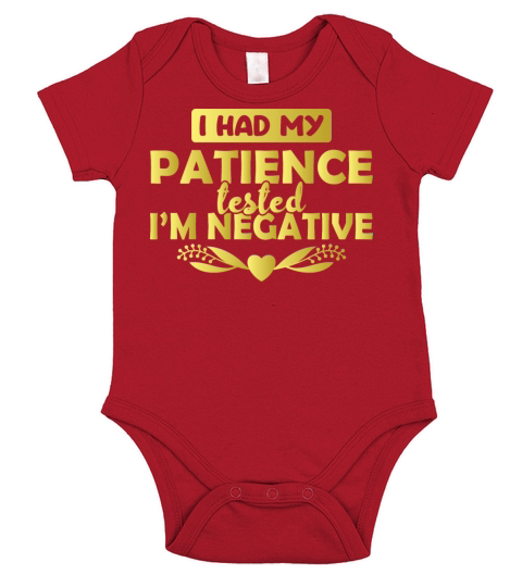 I Had My Patience Tested Im Negative Short Sleeve Baby One-Piece