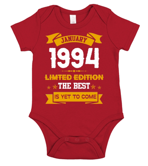 January 1994 Birthday Surprise Short Sleeve Baby One-Piece