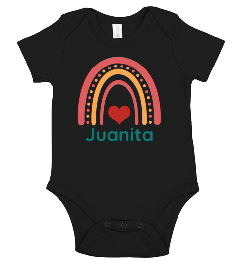 Juanita Vintage Boho Rainbow Short Sleeve Baby One-Piece