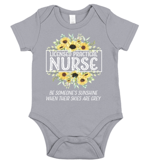 LPN Sunflower Licensed Practical Nurse Saying Short Sleeve Baby One-Piece