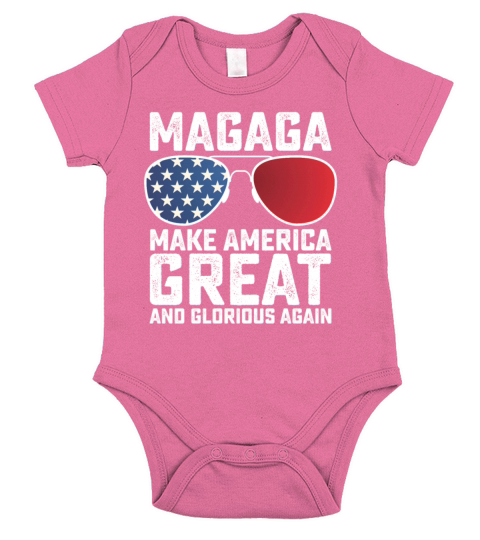 Magaga 2024 America Glorious Again Short Sleeve Baby One-Piece