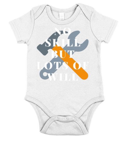 no skill but lots of will Vintage Xmas Present 80 Short Sleeve Baby One-Piece