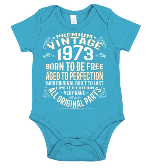 PREMIUM VINTAGE 1973 Short Sleeve Baby One-Piece