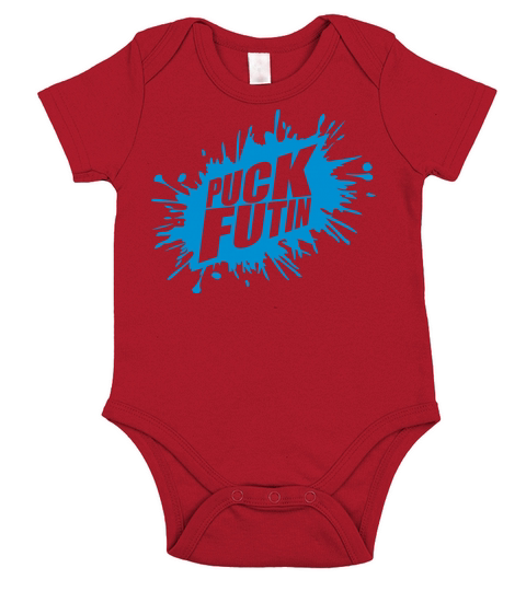 puck futin logo design Short Sleeve Baby One-Piece