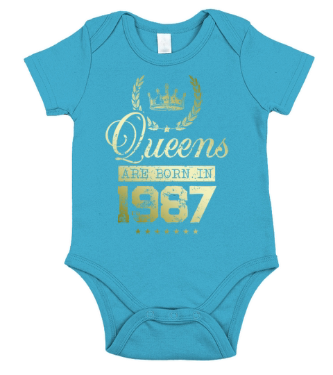 Queens born in 1987 Short Sleeve Baby One-Piece
