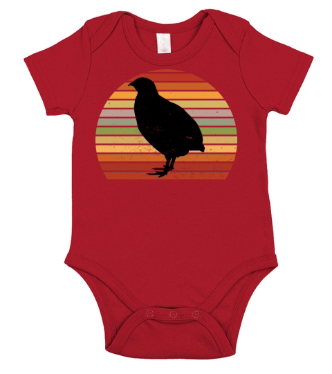 Retro Vintage Northern Bobwhite Quail A Quail Short Sleeve Baby One-Piece