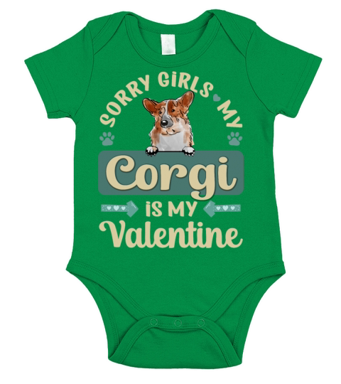Sorry Girls My Corgi Is My Valentine Short Sleeve Baby One-Piece