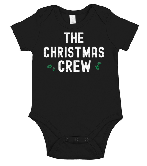 The Christmas Crew Pajama Group Funny Matching Short Sleeve Baby One-Piece