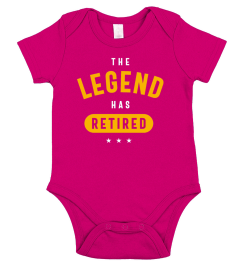 The Legend Has Retired Funny Retirement Short Sleeve Baby One-Piece