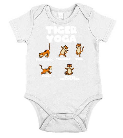 Tiger Yoga Short Sleeve Baby One-Piece