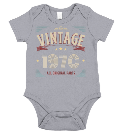 VINTAGE 1970 ALL ORIGINAL PARTS Short Sleeve Baby One-Piece
