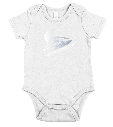 vintage 1973 birthday jet ski Short Sleeve Baby One-Piece