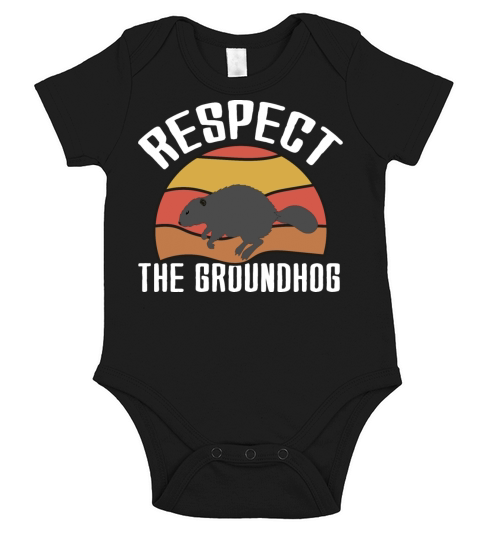 Vintage Respect The Groundhog retro sunset T Shirt Short Sleeve Baby One-Piece
