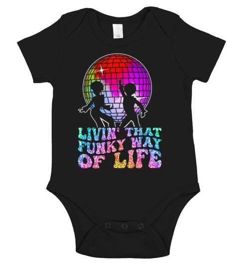 Vintage Retro Disco Fever Lifes Groovy Party Club Short Sleeve Baby One-Piece