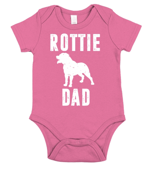Vintage Rottweiler Dad Gift Rott Dog Daddy Rottier Short Sleeve Baby One-Piece