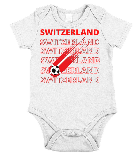 World Switzerland Soccer Vintage Short Sleeve Baby One-Piece