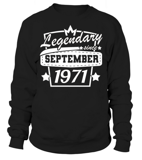 50th birthday September 1971 vintage retro Sweatshirt Unisex