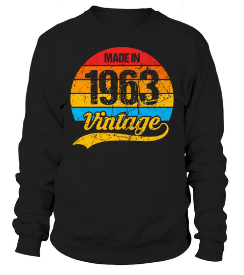 60 Years Vintage 1963 Retro 60th Birthday Sweatshirt Unisex