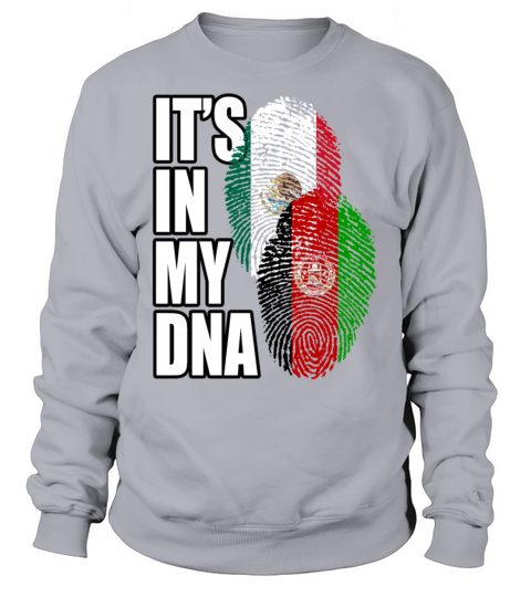 Afghan And Mexican Mix Heritage DNA Flag Sweatshirt Unisex