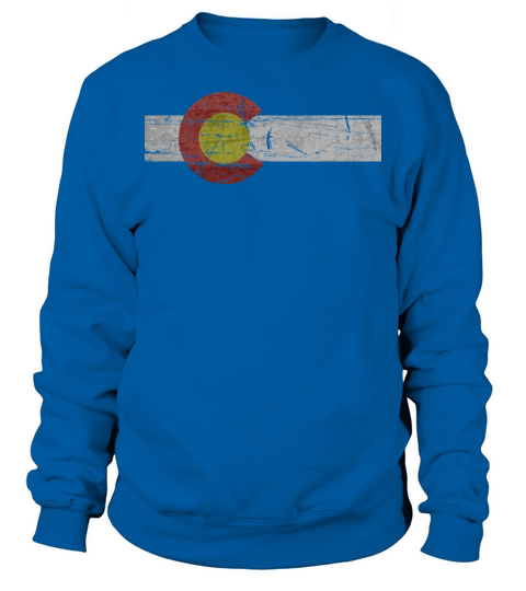 Aged Colorado Flag Vintage Style State Patriotic L Sweatshirt Unisex