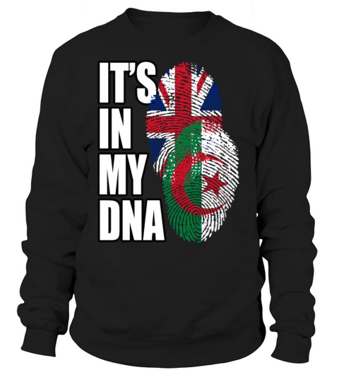 Algerian And British Mix Heritage DNA Flag Sweatshirt Unisex