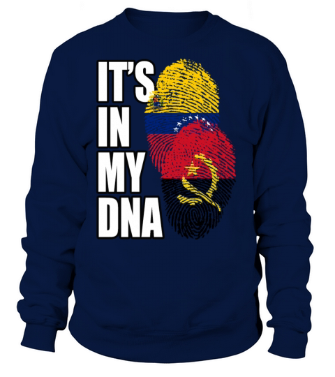 Angolan And Venezuelan Mix Heritage DNA Flag Sweatshirt Unisex