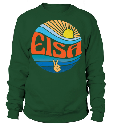 Eisa Shirt Vintage Sunset Eisa Groovy Tie Dye Sweatshirt Unisex