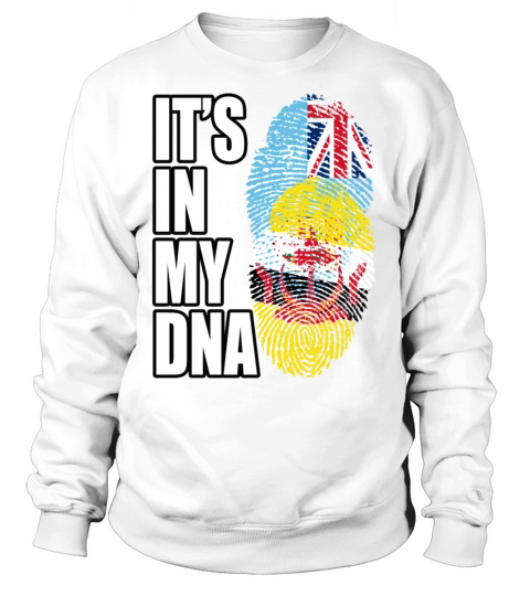 Fijian And Bruneian Mix Heritage DNA Flag Sweatshirt Unisex