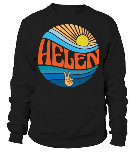 Helen Shirt Vintage Sunset Helen Groovy Tie Dye Sweatshirt Unisex