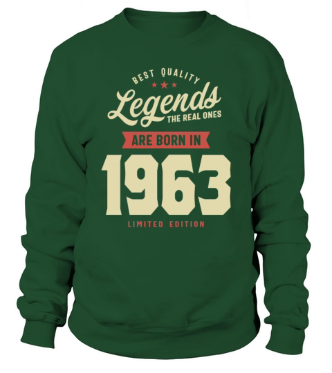 Legends Are Born in 1963 60th Birthday Sweatshirt Unisex