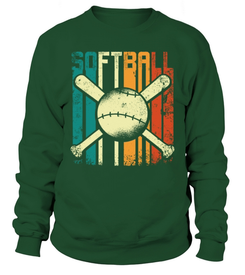 Retro Vintage Softball Sweatshirt Unisex