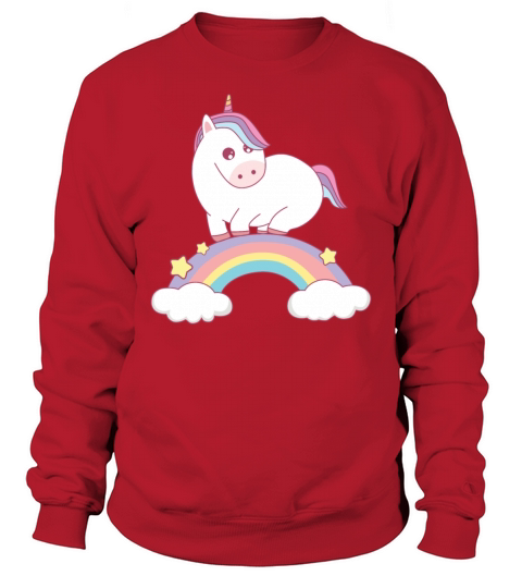 unicorn standing on rainbow Sweatshirt Unisex