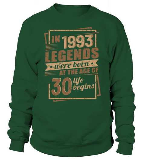 Vintage 1993 Birthday 30th Birthday Sayings Legend Sweatshirt Unisex