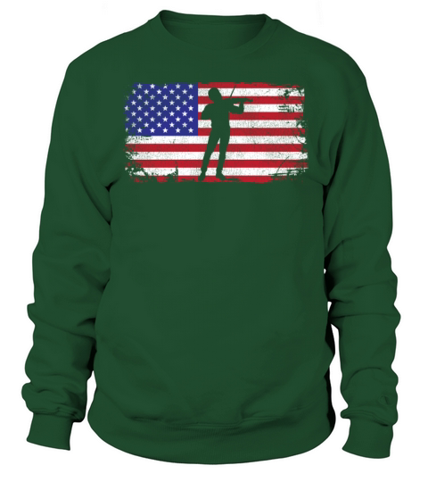 Violin Violinist Usa American Flag Sweatshirt Unisex