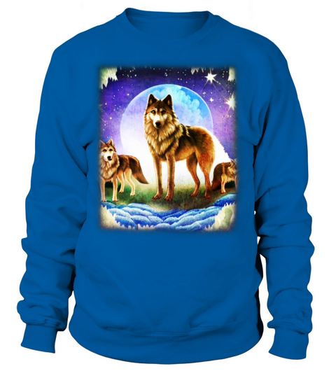 Wolf artwork design predator face imprint Sweatshirt Unisex