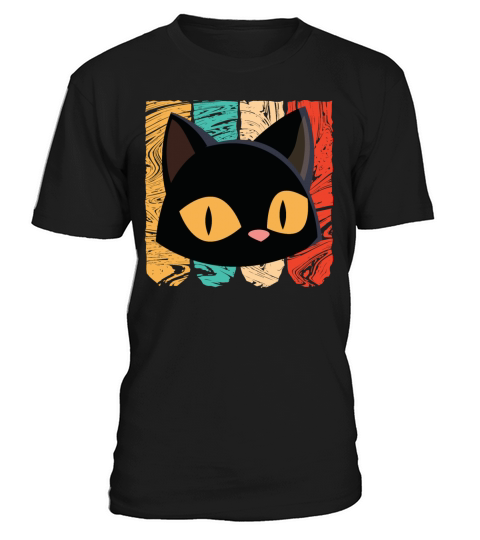 Black Cat With Colorful Style T-Shirt Unisex