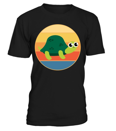 Cute Turtle Vintage Retro Sunset Marine Animal T-Shirt Unisex
