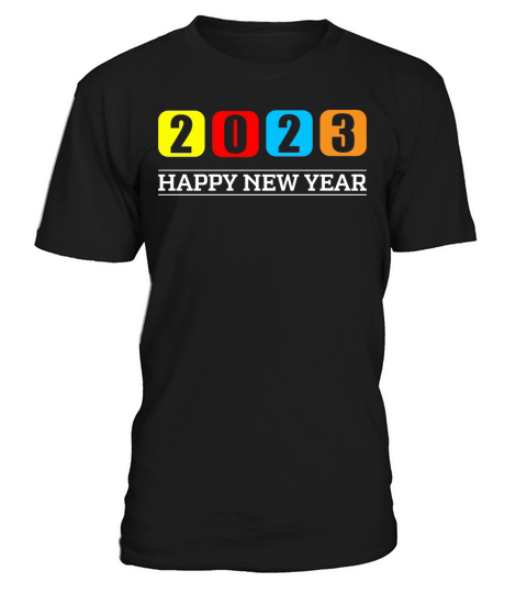 Happy New Year 2023 Colorful Design T-Shirt Unisex