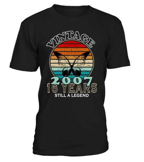 Vintage 16th Birthday 2007 Sports Gift T-Shirt Unisex