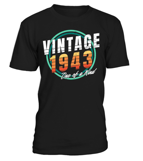 Vintage 1943 Shirt for Men Women 80 Year Old 80th T-Shirt Unisex