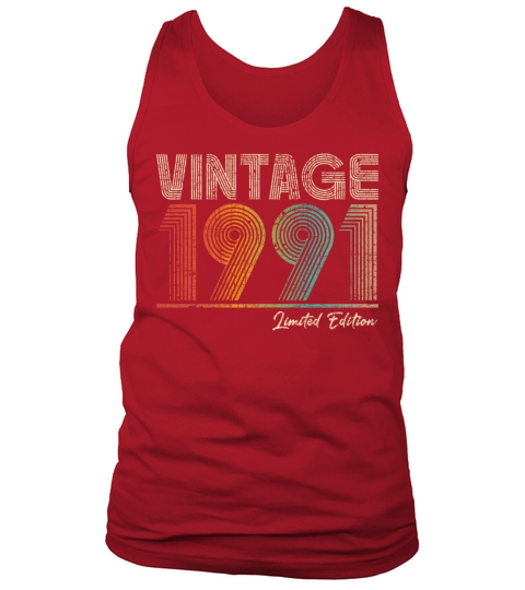 32 Years Old Vintage 1991 32nd Birthday Gifts Tank Top Unisex