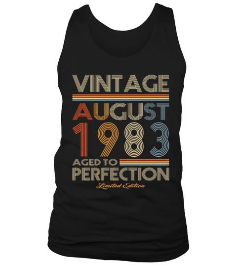 40th birthday vintage august 1983 limited edition Tank Top Unisex