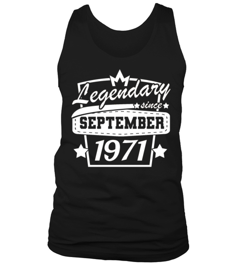 50th birthday September 1971 vintage retro Tank Top Unisex